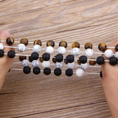 Premium Natural Stone Beads Bracelet - Polished - dealskart.com.au