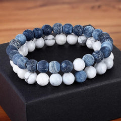 Premium Natural Stone Beads Bracelet - Polished - dealskart.com.au