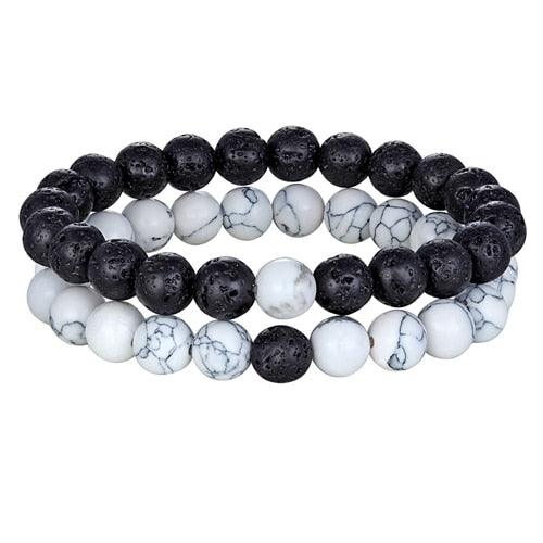 Premium Natural Stone Beads Bracelet - Polished - dealskart.com.au