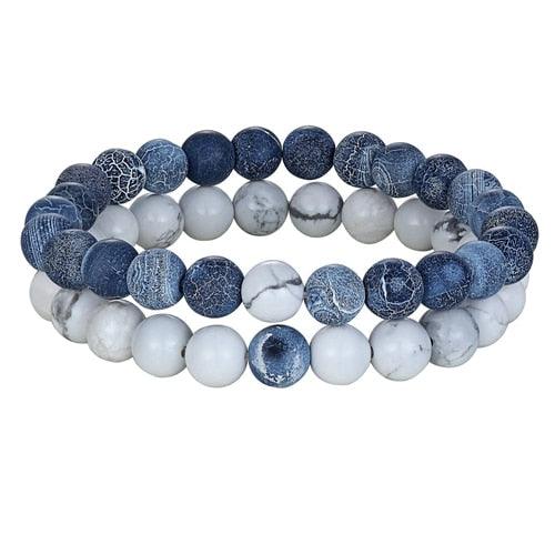 Premium Natural Stone Beads Bracelet - Polished - dealskart.com.au