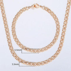 Davieslee Women's Rose Gold Braided Chain Necklace Set - dealskart.com.au