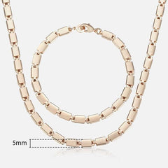 Davieslee Women's Rose Gold Braided Chain Necklace Set - dealskart.com.au