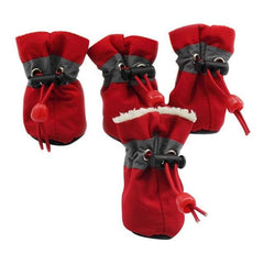 Pet Supplies 4Pcs/Set Winter Warm Anti-Skid Rain Shoes - dealskart.com.au