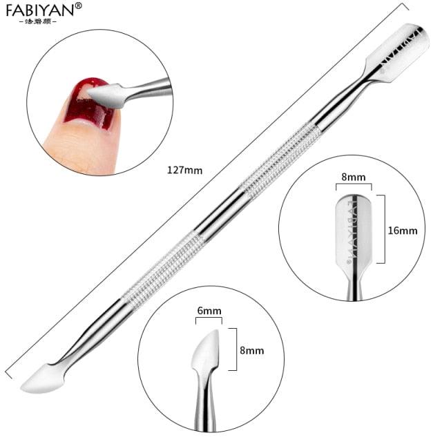 Stainless Steel Nail and Cuticle Care Tool - Dual Sided - dealskart.com.au