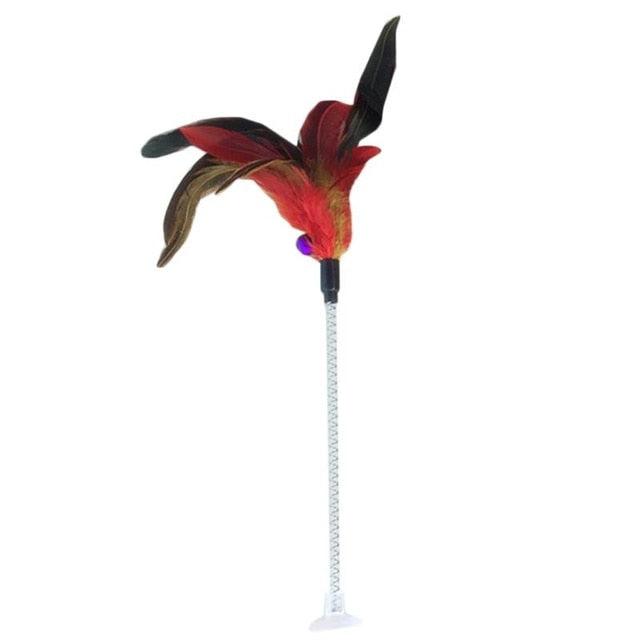 Pet Accessories- Cute Cat Interactive Spring Feather Toy - dealskart.com.au