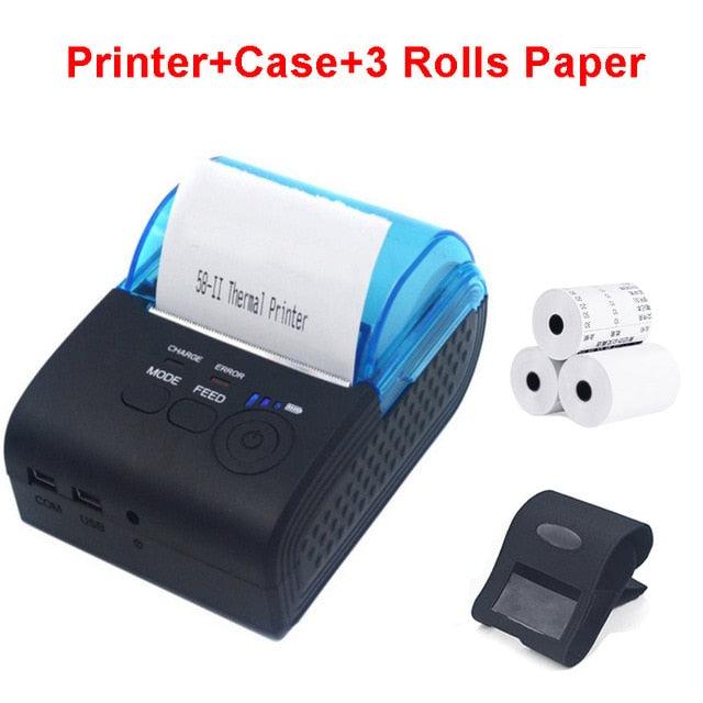 Portable Mini Bluetooth Printer Wireless Thermal Receipt Ticket Printer For Mobile Phone Window 58mm 2inch pos Machine - dealskart.com.au