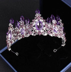 Exquisite Women's Crystal Studded Necklace Set - With Tiara - dealskart.com.au