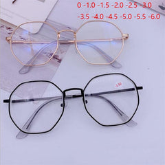 Men Women Vintage Anti Blue light Glasses Frame with Round Myopia Lens Nearsighted Glasses. - dealskart.com.au