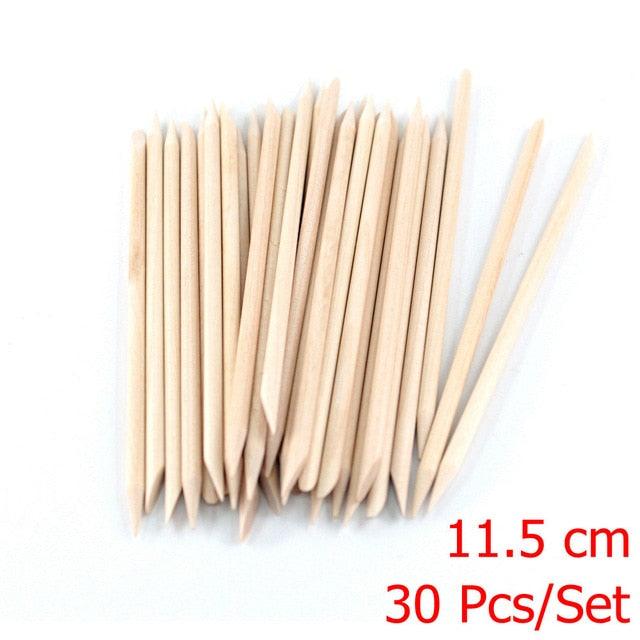 Wooden Cuticle Pushing Sticks - Manicure/ Pedicure - dealskart.com.au