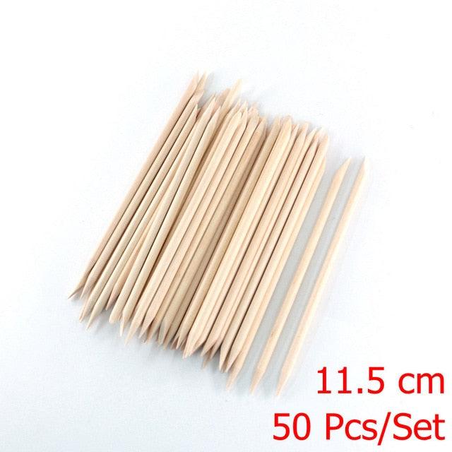 Wooden Cuticle Pushing Sticks - Manicure/ Pedicure - dealskart.com.au