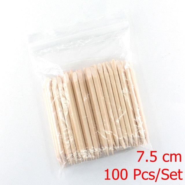 Wooden Cuticle Pushing Sticks - Manicure/ Pedicure - dealskart.com.au