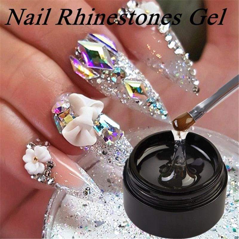 Nail Art Rhinestone Gel Glue Super Sticky Adhesive UV Gel Nail Polish Glue for DIY Nail Art Crystal Gems Jewelry Decoration - dealskart.com.au