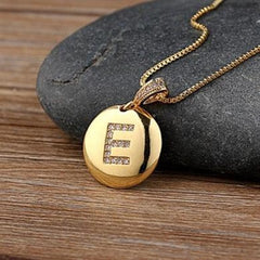 Top Quality Gold Initial Letter Necklace - CZ Charm Pendants for Women and Girls - dealskart.com.au