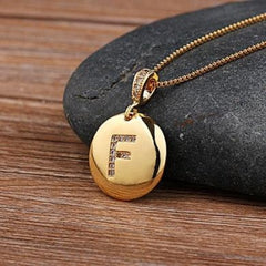 Top Quality Gold Initial Letter Necklace - CZ Charm Pendants for Women and Girls - dealskart.com.au