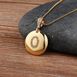 Top Quality Gold Initial Letter Necklace - CZ Charm Pendants for Women and Girls - dealskart.com.au