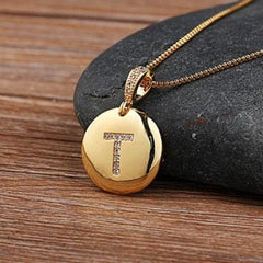 Top Quality Gold Initial Letter Necklace - CZ Charm Pendants for Women and Girls - dealskart.com.au