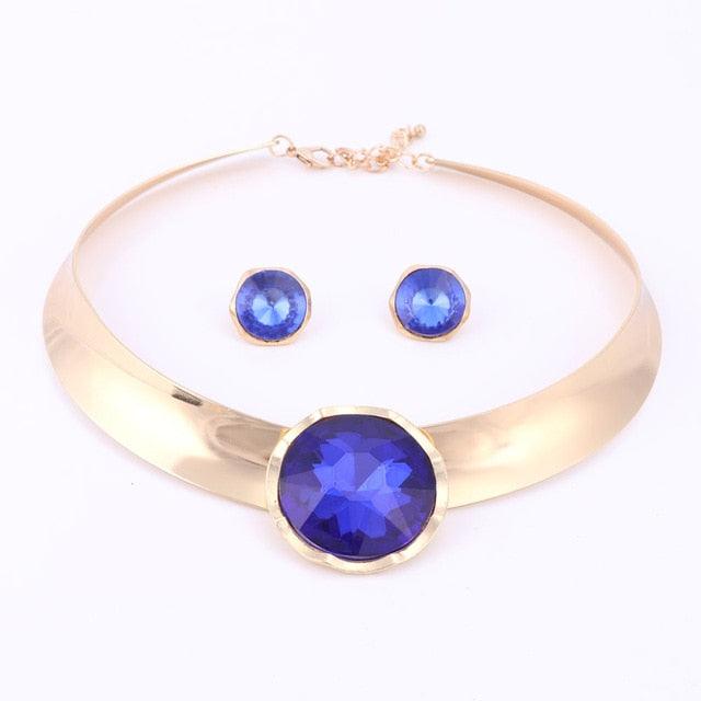 Carol Jewelry Women's Crystal Studded Necklace Set - dealskart.com.au