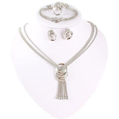 Carol Jewelry Women's Gold Finished Necklace Set - Multi Rope - dealskart.com.au