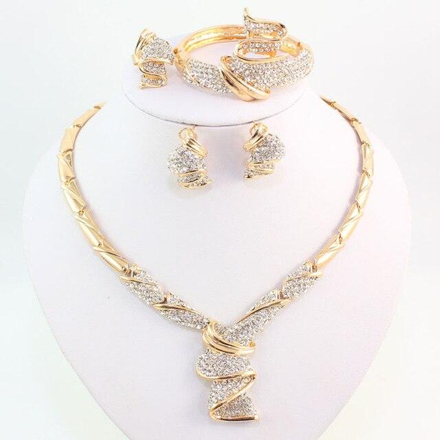 Carol Jewelry Women's Necklace Set - Premium Rhinestone Studded - dealskart.com.au