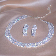 Women's Bridal Collection Necklace Set - Crystal Embellished - dealskart.com.au