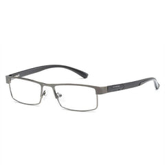 UVLAIK Men Titanium alloy Reading Glasses Non spherical 12 Layer Coated Retro Business Hyperopia Prescription Eyeglasses - dealskart.com.au