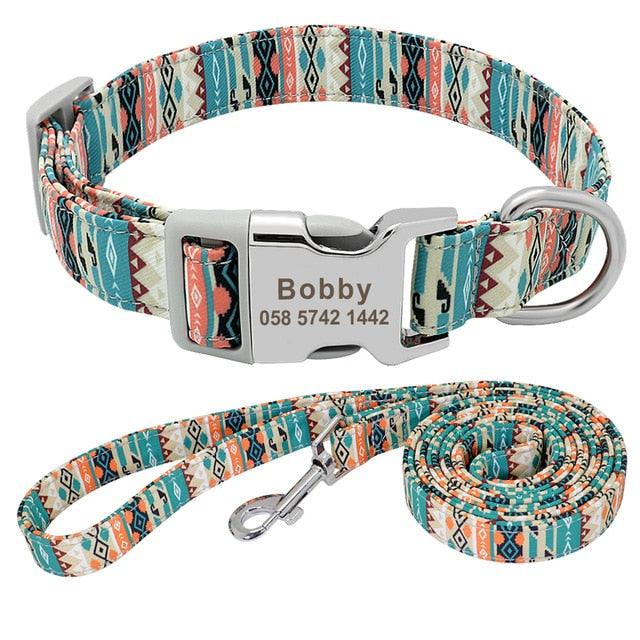Customised Nylon Printed Puppy Collar Belt Set - dealskart.com.au