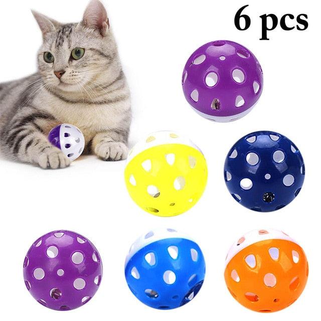 Pet Accessories- Cat’s fun ball and bell rattle plastic ball - dealskart.com.au