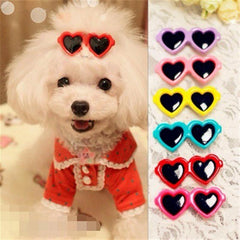 Pet Supplies Cute Heart-Sunglass Hair Pin - dealskart.com.au