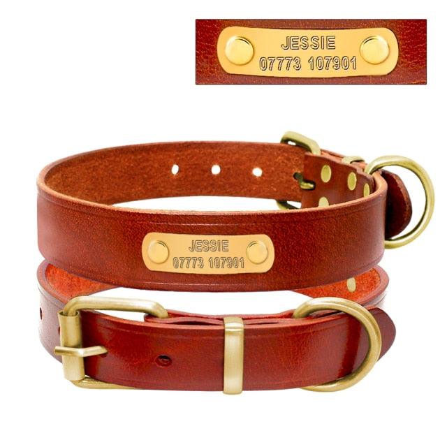 Leather Dog Collars for Small, Medium and Large-sized Dogs - dealskart.com.au