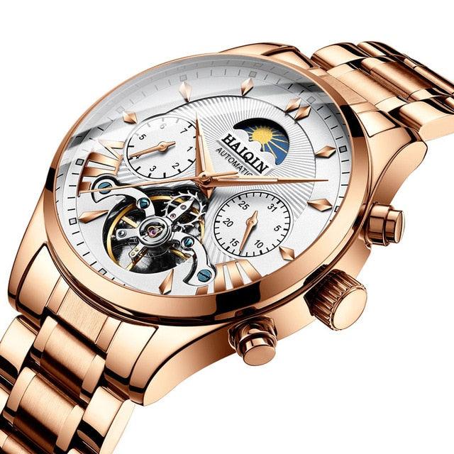 HAIQIN men's/mens watches top brand luxury automatic/mechanical/luxury watch men sport wristwatch mens reloj hombre tourbillon - dealskart.com.au