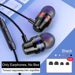 Wired Earphones Earbuds Headphones 3.5mm In Ear Earphone Earpiece With Mic Stereo Headset For Samsung S6 Xiaomi Phone Computer - dealskart.com.au