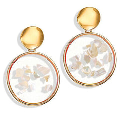 17KM New Vintage Earrings 2020 Geometric Shell Earrings For Women Girl BOHO Resin Drop Earrings Brincos Fashion Tortoise Jewelry - dealskart.com.au