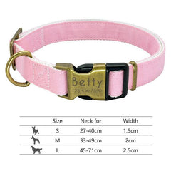 Nylon Innovative Design Dog Collar with Name Tag - dealskart.com.au