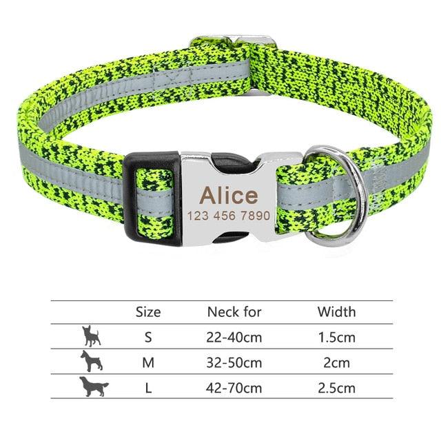 Nylon Innovative Design Dog Collar with Name Tag - dealskart.com.au