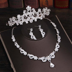 Premium Zirconia Crystal Studded Women's Necklace Set - dealskart.com.au