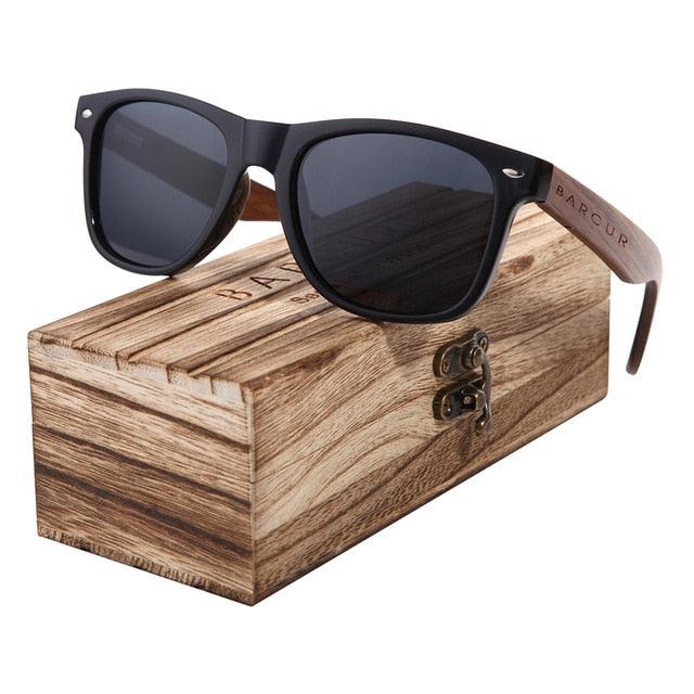 Walnut Wood Sunglasses with Polarised Lens Unisex - dealskart.com.au