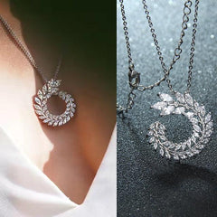 Shimmery Finished Zirconia Crystal Studded Pendant Set - dealskart.com.au