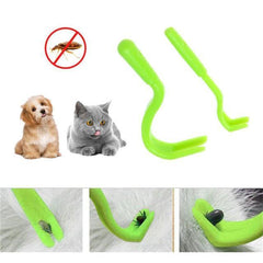 2PCS Pets Tick Removal Tool Dual Teeth Tick Twistered Cats Dogs Cleaning Supplies Mites Twist Hook Remover Hook Pet Supplies - dealskart.com.au