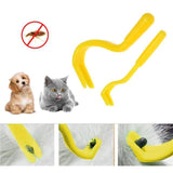 2PCS Pets Tick Removal Tool Dual Teeth Tick Twistered Cats Dogs Cleaning Supplies Mites Twist Hook Remover Hook Pet Supplies - dealskart.com.au