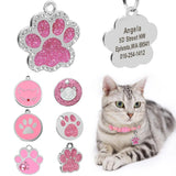 Pet Accessories- Personalised Cute Glitter Pendant ID Collar Tag - dealskart.com.au