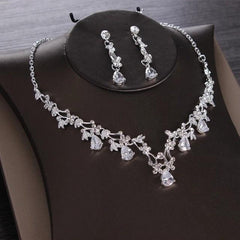 George Black Crystal Studded Necklace Set with Tiara - dealskart.com.au