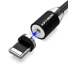 KEYSION LED Magnetic USB Cable Fast Charging Type C Cable Magnet Charger Data Charge Micro USB Cable Mobile Phone Cable USB Cord - dealskart.com.au