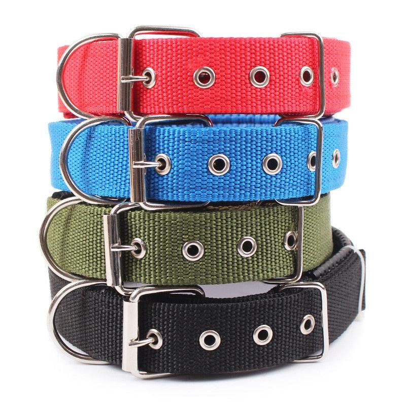 Solid Colour Hook-Belt Nylon Dog Collar - dealskart.com.au
