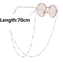 1pcs Eyeglass Strap Reading Glasses Hanging Chain Fashion Sunglasses Spectacles Holder Neck Cord Glasses Slip Metal Chain - dealskart.com.au