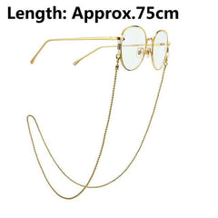 1pcs Eyeglass Strap Reading Glasses Hanging Chain Fashion Sunglasses Spectacles Holder Neck Cord Glasses Slip Metal Chain - dealskart.com.au