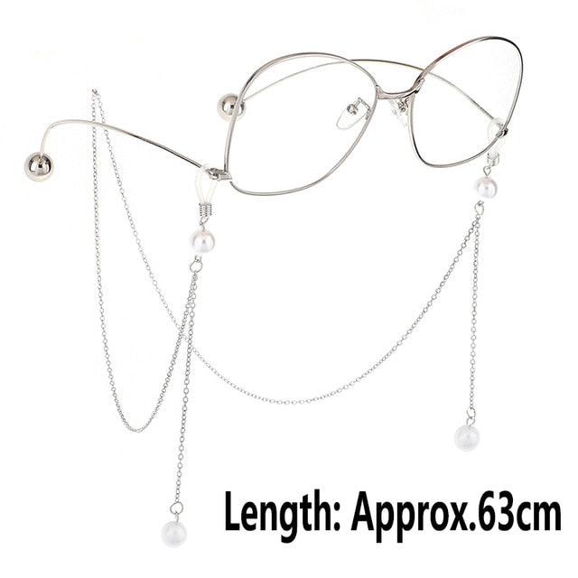 1pcs Eyeglass Strap Reading Glasses Hanging Chain Fashion Sunglasses Spectacles Holder Neck Cord Glasses Slip Metal Chain - dealskart.com.au