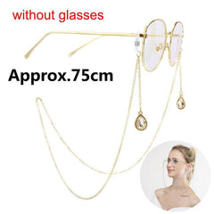 1pcs Eyeglass Strap Reading Glasses Hanging Chain Fashion Sunglasses Spectacles Holder Neck Cord Glasses Slip Metal Chain - dealskart.com.au