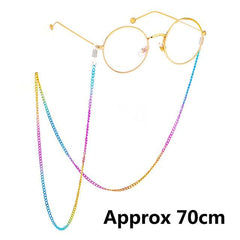 1pcs Eyeglass Strap Reading Glasses Hanging Chain Fashion Sunglasses Spectacles Holder Neck Cord Glasses Slip Metal Chain - dealskart.com.au