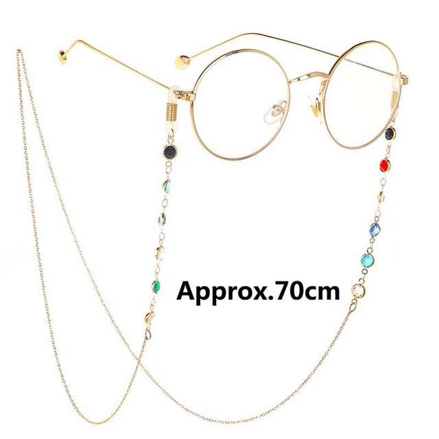 1pcs Eyeglass Strap Reading Glasses Hanging Chain Fashion Sunglasses Spectacles Holder Neck Cord Glasses Slip Metal Chain - dealskart.com.au