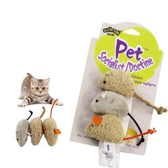 Pet Accessories- 3Pcs Soft Mouse Playing Toy - dealskart.com.au